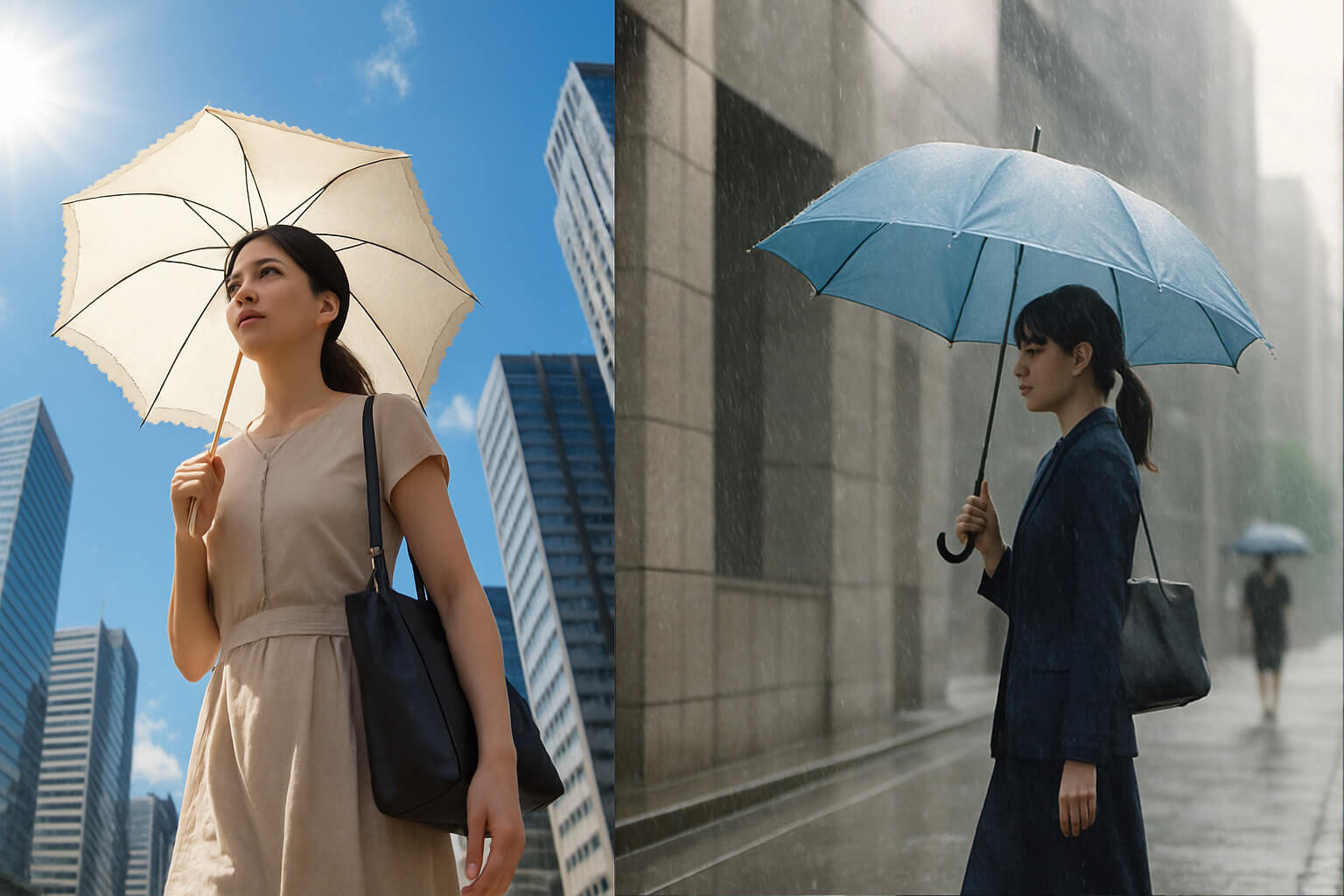 猛暑や雨の中での外出